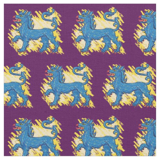 Tissu Tyran bleu du Royaume-Uni (Fermer)