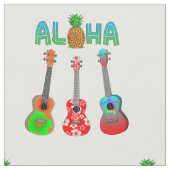 Tissu Ukulele Aloha Hawaii (Fermer)