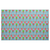 Tissu Ukuleles hawaïens sur bleu (Fat Quarter)