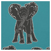 Tissu Un Arrière - plan de couleur noir éléphant (Fermer)