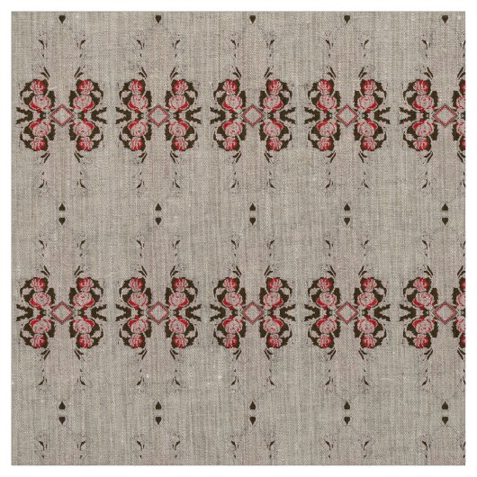 Tissu Un graphique rouge vif présente un d floral créati (Échantillon)