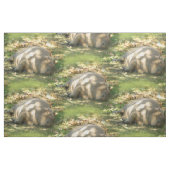 Tissu Un mignon rêve de Capybara dans le soleil d'été (Fat Quarter)