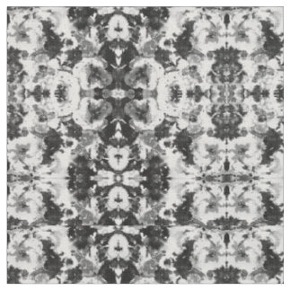 Tissu Un modèle blanc noir abstrait d'aquarelle
