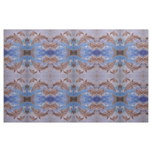 Tissu Un morceau de dauphins de saut (Fat Quarter)