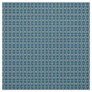 Tissu Un motif symétrique de motifs bleus sur un textile