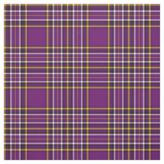 Tissu Un plaid pourpre de prune, avec de l'or/rayure (Échantillon)