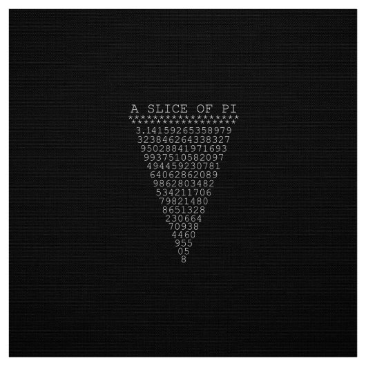 Tissu Une tranche du triangle Pi (Échantillon)