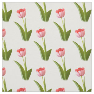 Tissu Une tulipe rose - Motif de la photographie florale