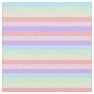 Tissu Unicorn Pastel Candy coloré rayé