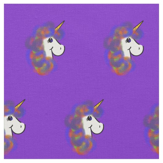 Tissu Unicorne arc-en-ciel (Fermer)