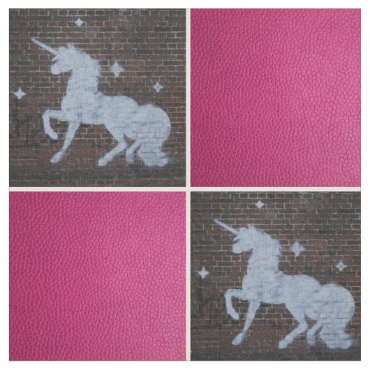 Tissu Unicorne rose (Fermer)