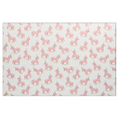 Tissu Unicorne rose mignonne et Motif d'étoiles (Fat Quarter)