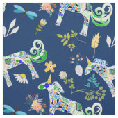 Tissu Unicornes et libellules fantaisistes (Échantillon)