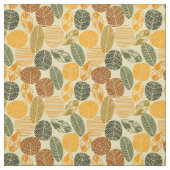 Tissu Unique Feuille rétro de style mi-siècle (Échantillon)
