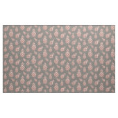 Tissu Upholstère d'ananas Rose et gris chic (Yard)