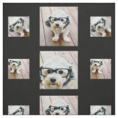 Tissu Utiliser vos 4 photos préférées - Noir (Échantillon)