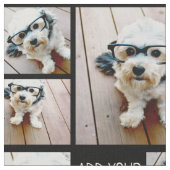 Tissu Utiliser vos 8 photos préférées - Noir (Fermer)