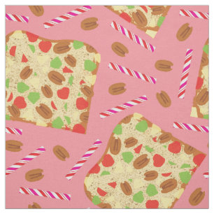 Tissu Vacances de fête de gâteau de fruits secs et de