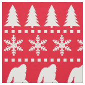 Tissu Vacances de Noël Bigfoot Sasquatch Imprimer (Échantillon)