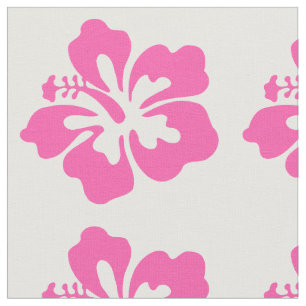 Tissu Vacances Girly de ketmie de plage hawaïenne rose