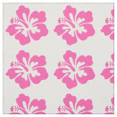 Tissu Vacances Girly de ketmie de plage hawaïenne rose (Échantillon)