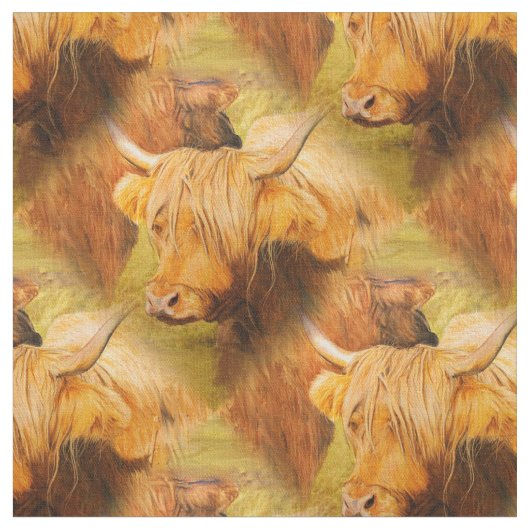 Tissu Vache des montagnes (Fermer)