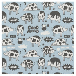 Tissu Vache et lait