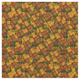 Tissu Vaches Highland Dans La Conception De Tartan Criss