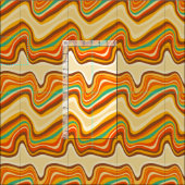 Tissu vague rétro (Carreau)