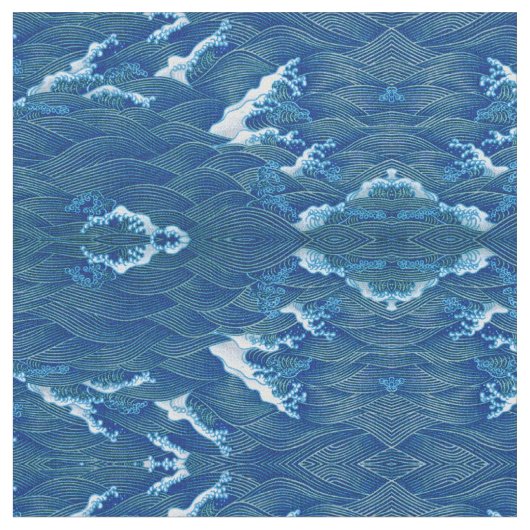 Tissu Vagues bleues (Fermer)