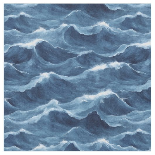 Tissu Vagues de crashage bleu (Fermer)