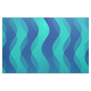 Tissu Vagues douces bleu cyan + vos idées