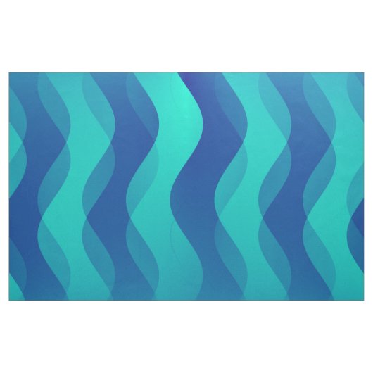 Tissu Vagues douces bleu cyan + vos idées (Yard)
