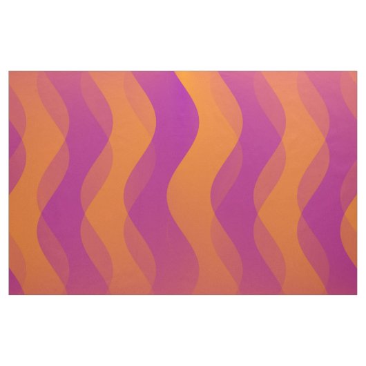 Tissu Vagues douces orange magenta + vos idées (Yard)