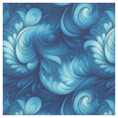 Tissu Vagues fractales bleues (Fermer)