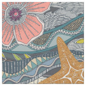 Tissu vagues tropicales fer (Fermer)