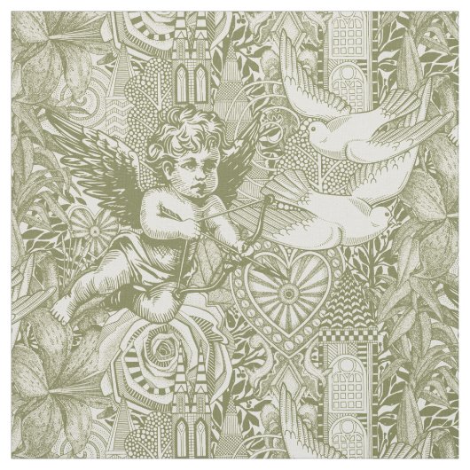 Tissu valentine maximalism moss perle (Échantillon)