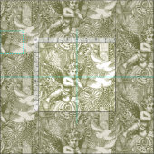 Tissu valentine maximalism moss perle (Carreau)
