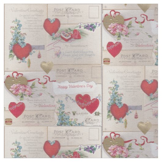 Tissu Valentines vintages (Fermer)