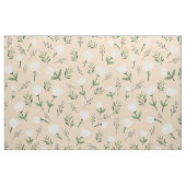 Tissu Vanille avec Fleurs Blanches Douces (Fat Quarter)