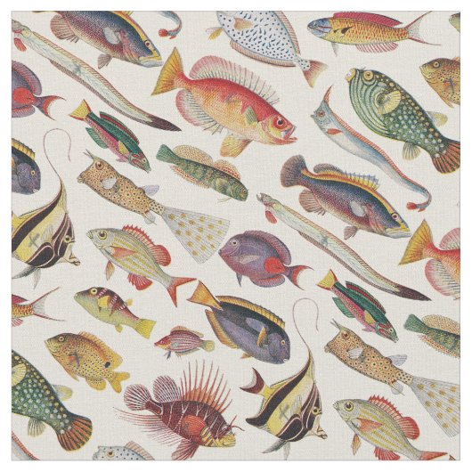 Tissu Variétés de poissons (Fermer)