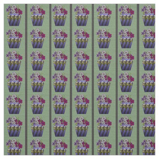 Tissu Vase Craftsman Lily 58" Coton Twill  (Échantillon)