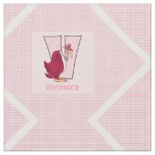 Tissu Vautour rose "V" monogrammé de l'enfant (Fermer)