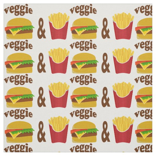 Tissu Veggie Burger et Fries (Échantillon)