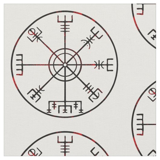Tissu Vegvisir Islande stave de protection (Fermer)
