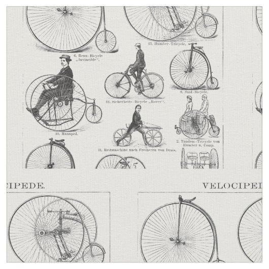 Tissu Vélo à grande roue Penny Farthing (Fermer)