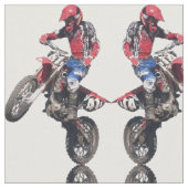 Tissu Vélo rouge de saleté (Fermer)