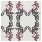 Tissu Vélo rouge de saleté (Échantillon)