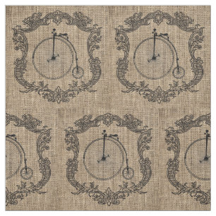 Tissu Vélo vintage toile de jute