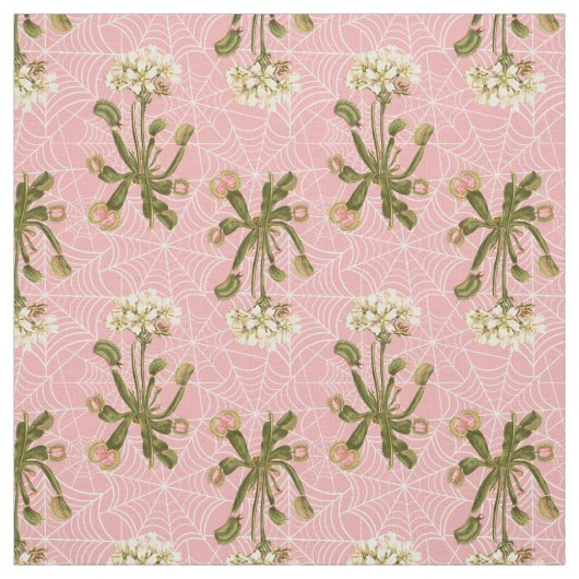 Tissu venus flytrap floral spider web (Échantillon)